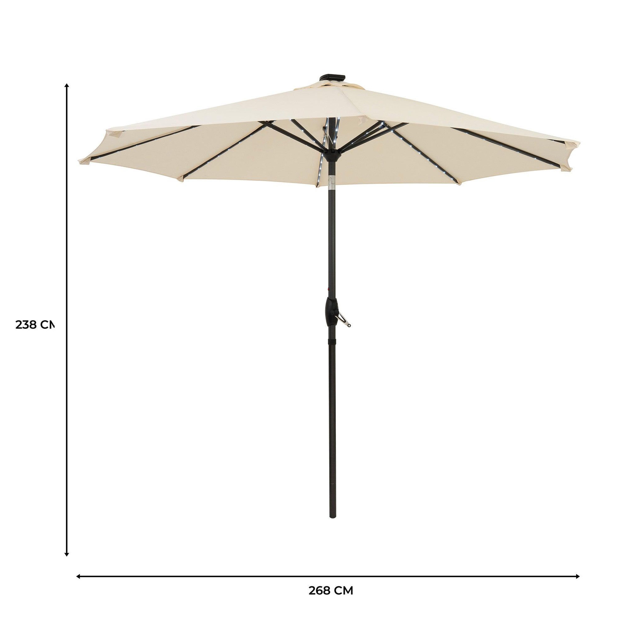 Voir la diapositive 5 : Monster Parasol Inclinable à LED 2,7 m