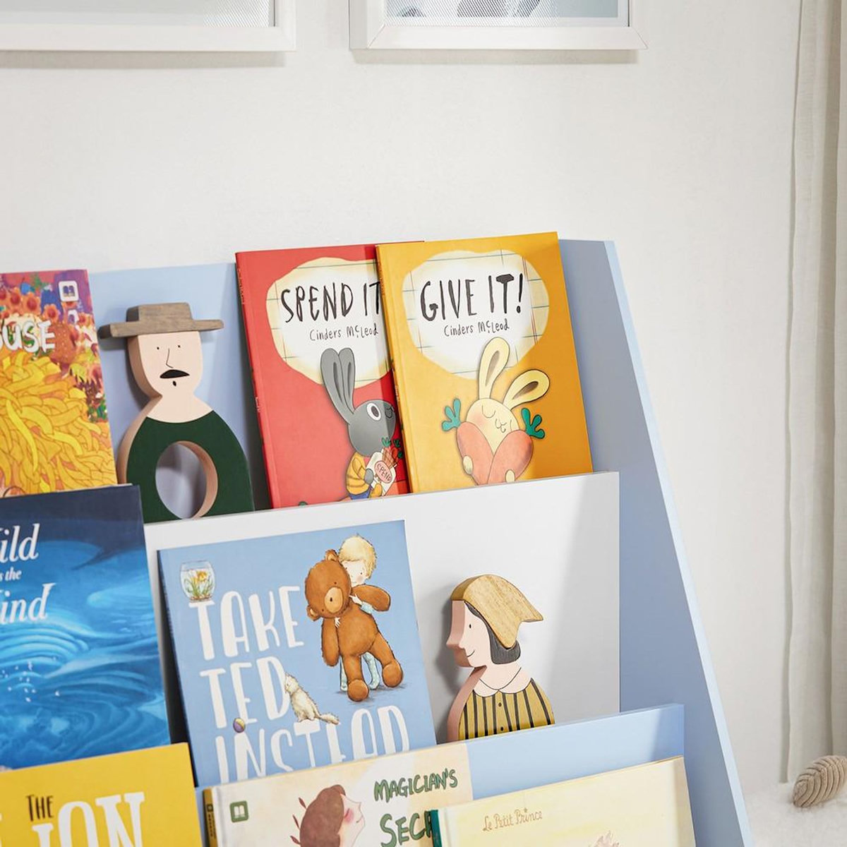 SOBUY SoBuy - Bibliothèque Enfant à 4 étagères - Nordique - KMB32