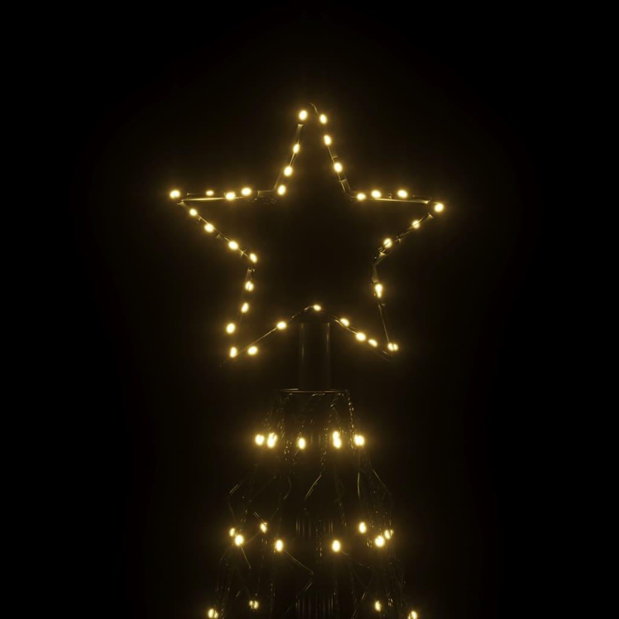 Voir la diapositive 5 : VIDAXL Arbre de Noël cone 1400 LED Blanc chaud 160x500 cm