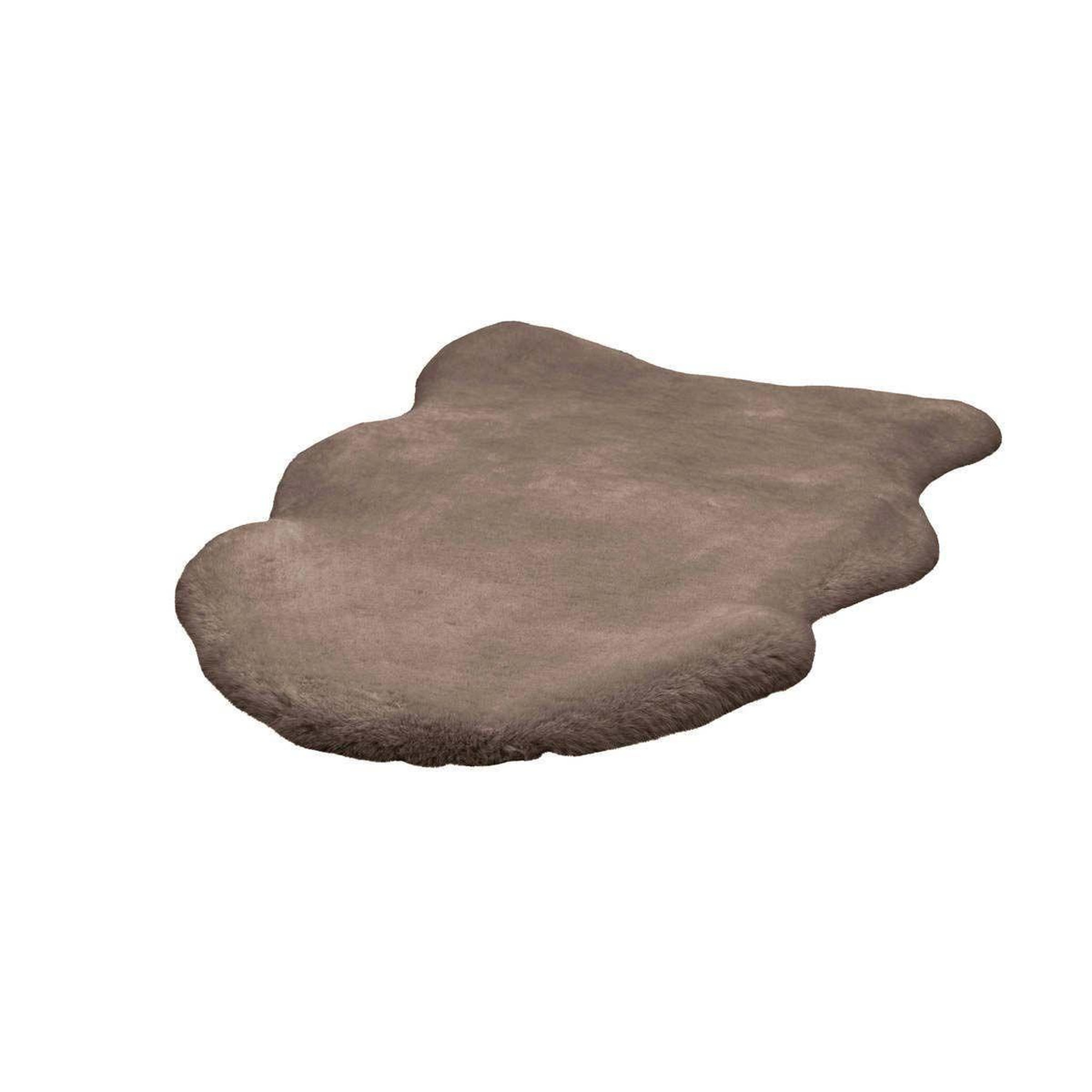 Voir la diapositive 2 : Paris Prix Tapis uni doux poils longs  rabbit  60x90cm taupe