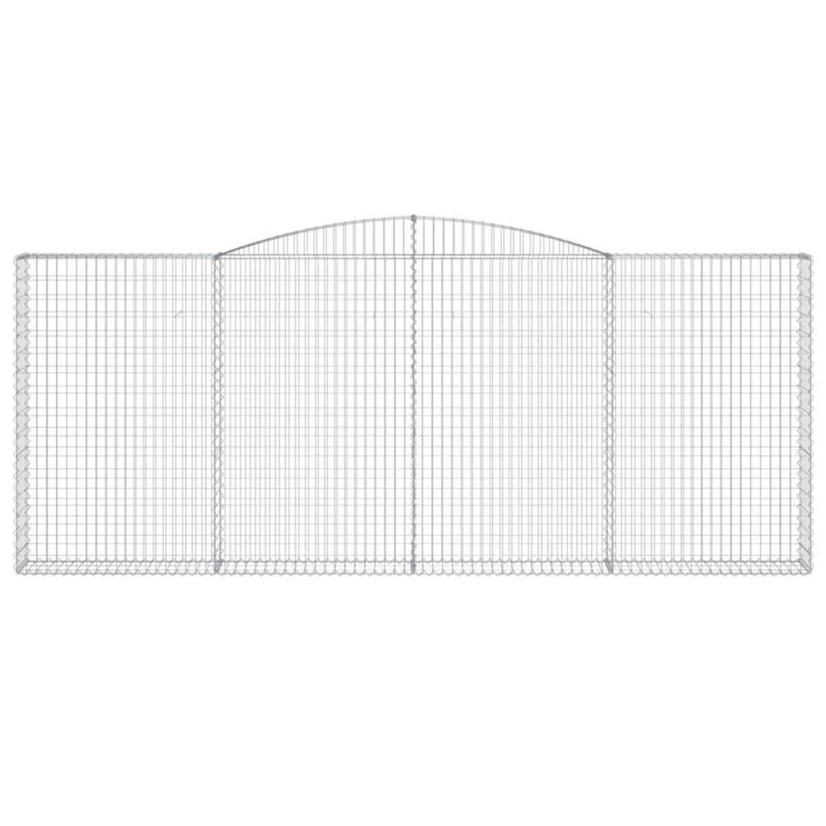 VIDAXL Paniers a gabions arques 6 pcs 400x30x160/180 cm Fer galvanise