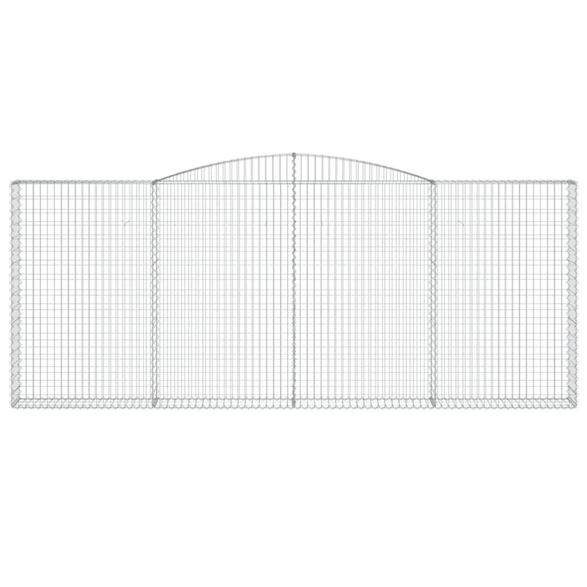 VIDAXL Paniers a gabions arques 6 pcs 400x30x160/180 cm Fer galvanise