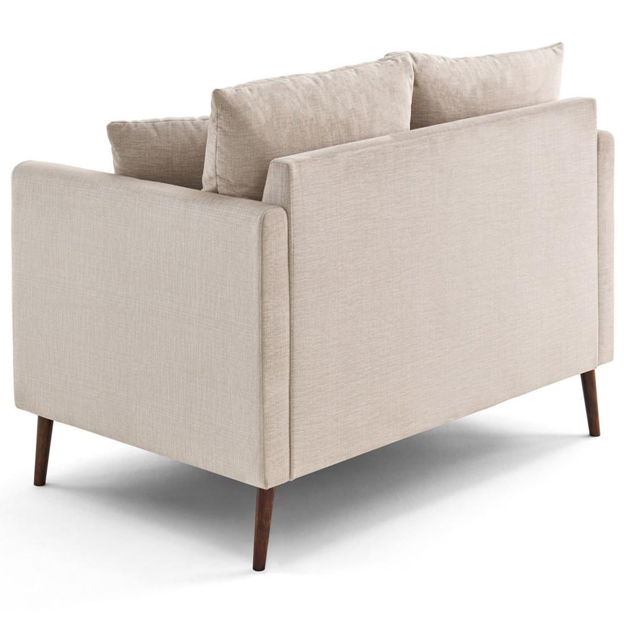Voir la diapositive 6 : LISA DESIGN Ostrava - canapé droit 2 places en velours pieds en bois