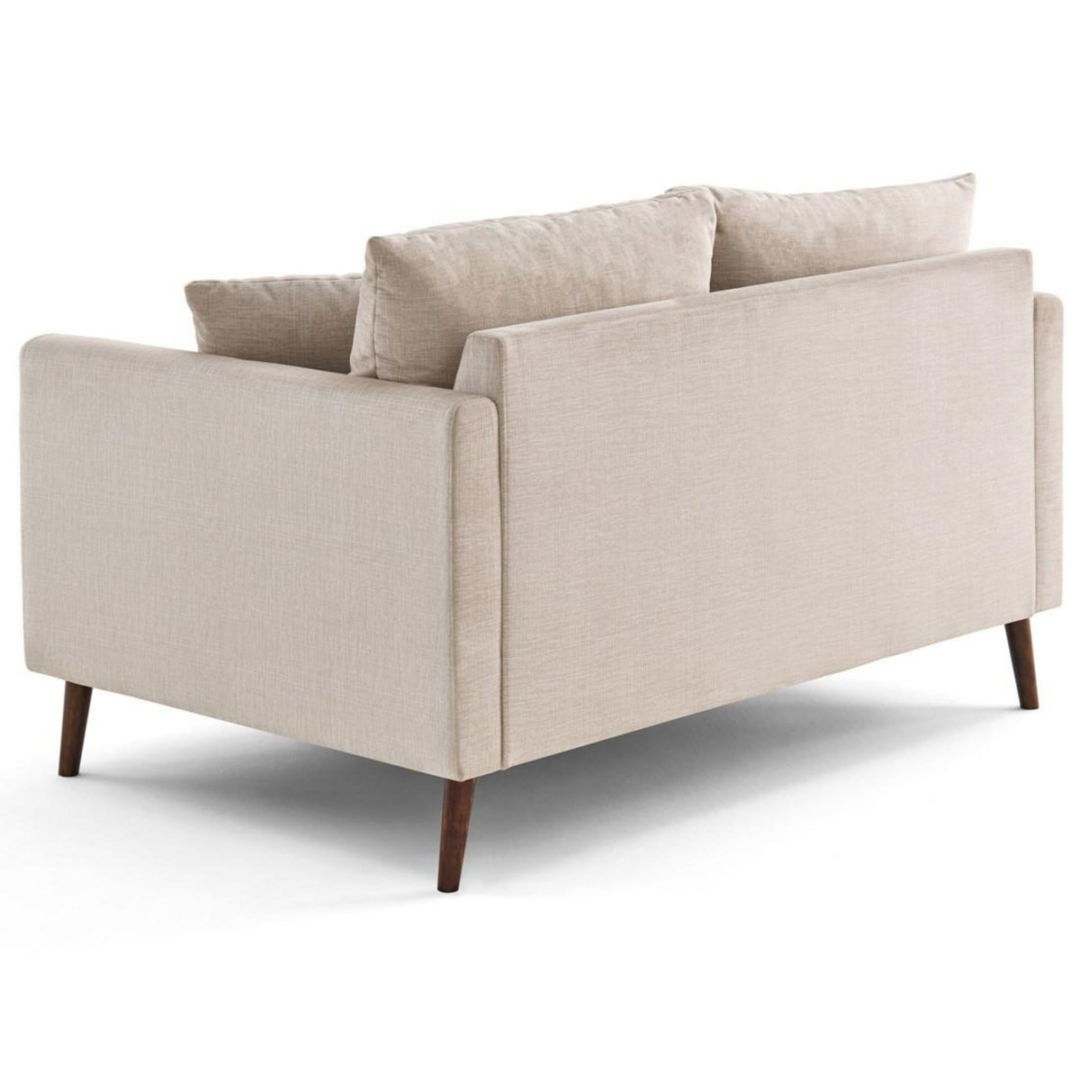 LISA DESIGN Ostrava - canapé droit 2 places en velours pieds en bois