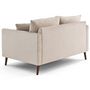 Voir la diapositive 6 : LISA DESIGN Ostrava - canapé droit 2 places en velours pieds en bois