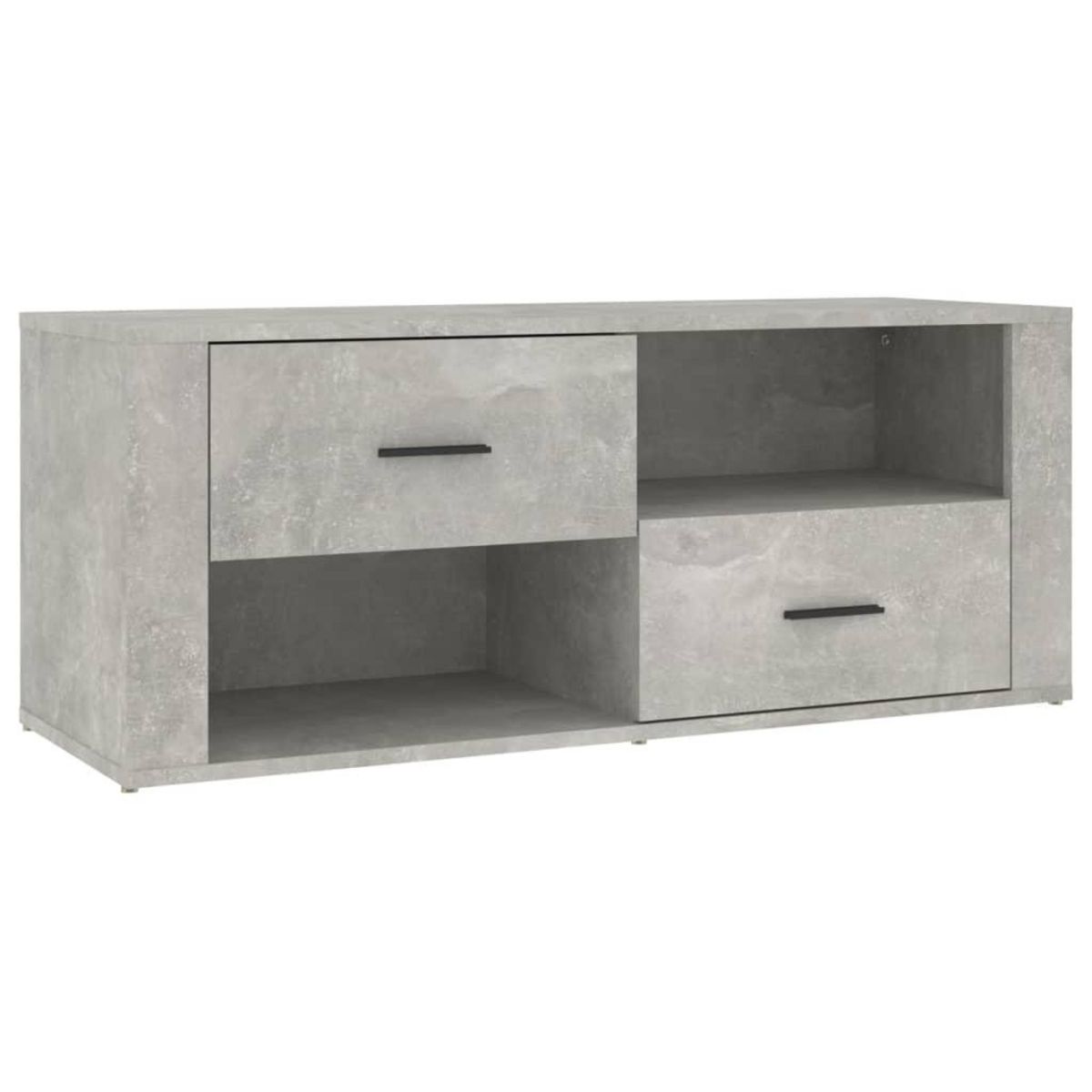 VIDAXL Meuble TV Gris beton 100x35x40 cm Bois d'ingenierie
