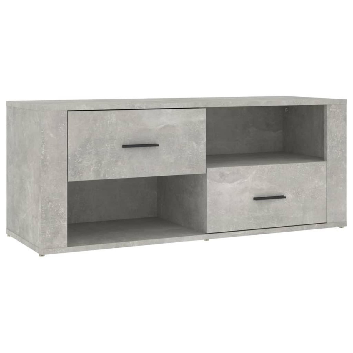 VIDAXL Meuble TV Gris beton 100x35x40 cm Bois d'ingenierie