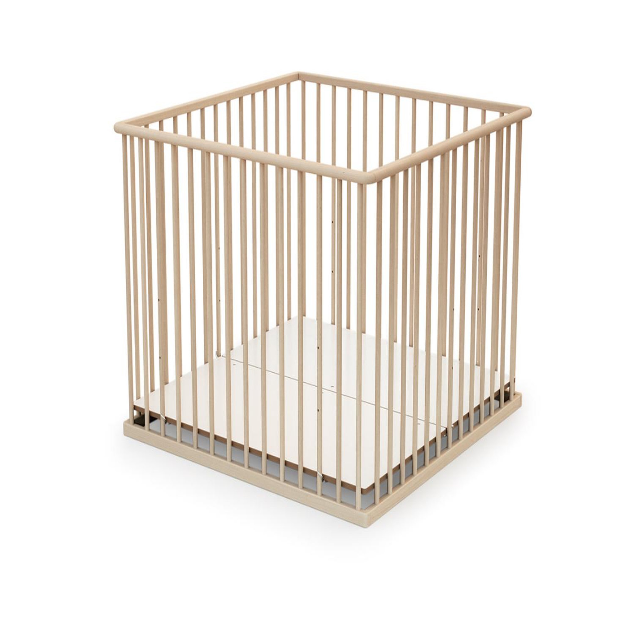 Voir la diapositive 1 : WEBABY Parc bébé en bois 100 x 100 cm