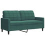 Voir la diapositive 4 : VIDAXL Ensemble de canapes 3 pcs avec coussins Vert fonce Velours