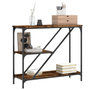Voir la diapositive 3 : VIDAXL Table console chene fume 88,5x30x75 cm bois d'ingenierie