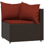 Voir la diapositive 4 : VIDAXL Salon de jardin 3 pcs avec coussins marron resine tressee