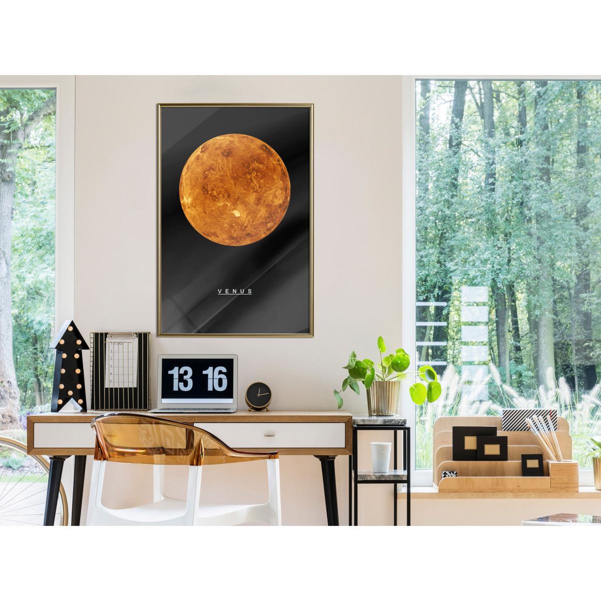 Voir la diapositive 2 : Paris Prix Affiche Murale Encadrée  The Solar System Venus