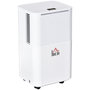 Voir la diapositive 1 : HOMCOM HOMCOM Déshumidificateur portable électrique silencieux 195W capacité max. réservoir 2L évacuation continue 10L/24H idéal pièces 12 m² max. blanc