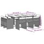 Voir la diapositive 6 : VIDAXL Ensemble a manger de jardin et coussins 11 pcs marron rotin