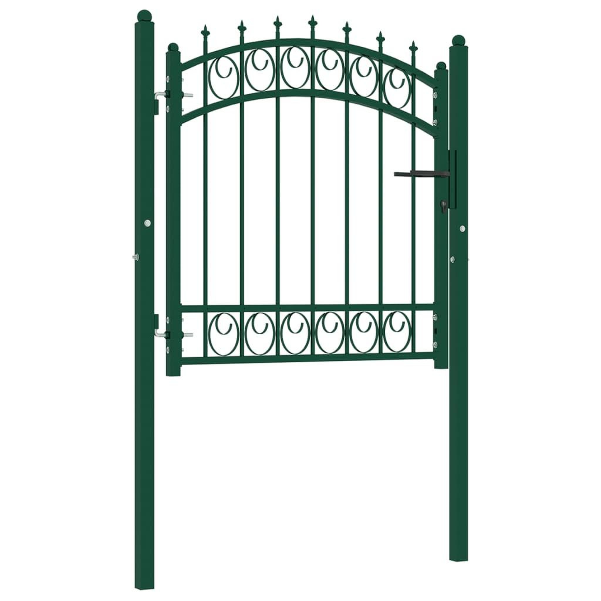 Voir la diapositive 2 : VIDAXL Portail de cloture avec pointes Acier 100x100 cm Vert