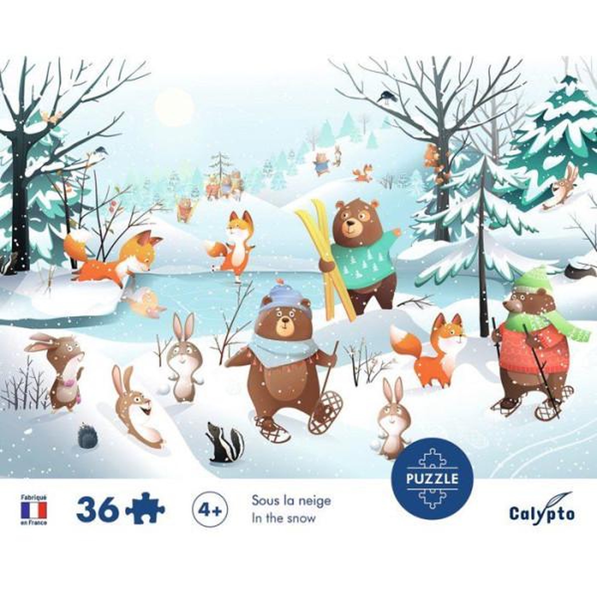 Voir la diapositive 3 : Sentosphere Puzzle - sentosphere - 36 pieces - dans la neige - toucher soyeux - impression 7 couleurs - des 4 ans