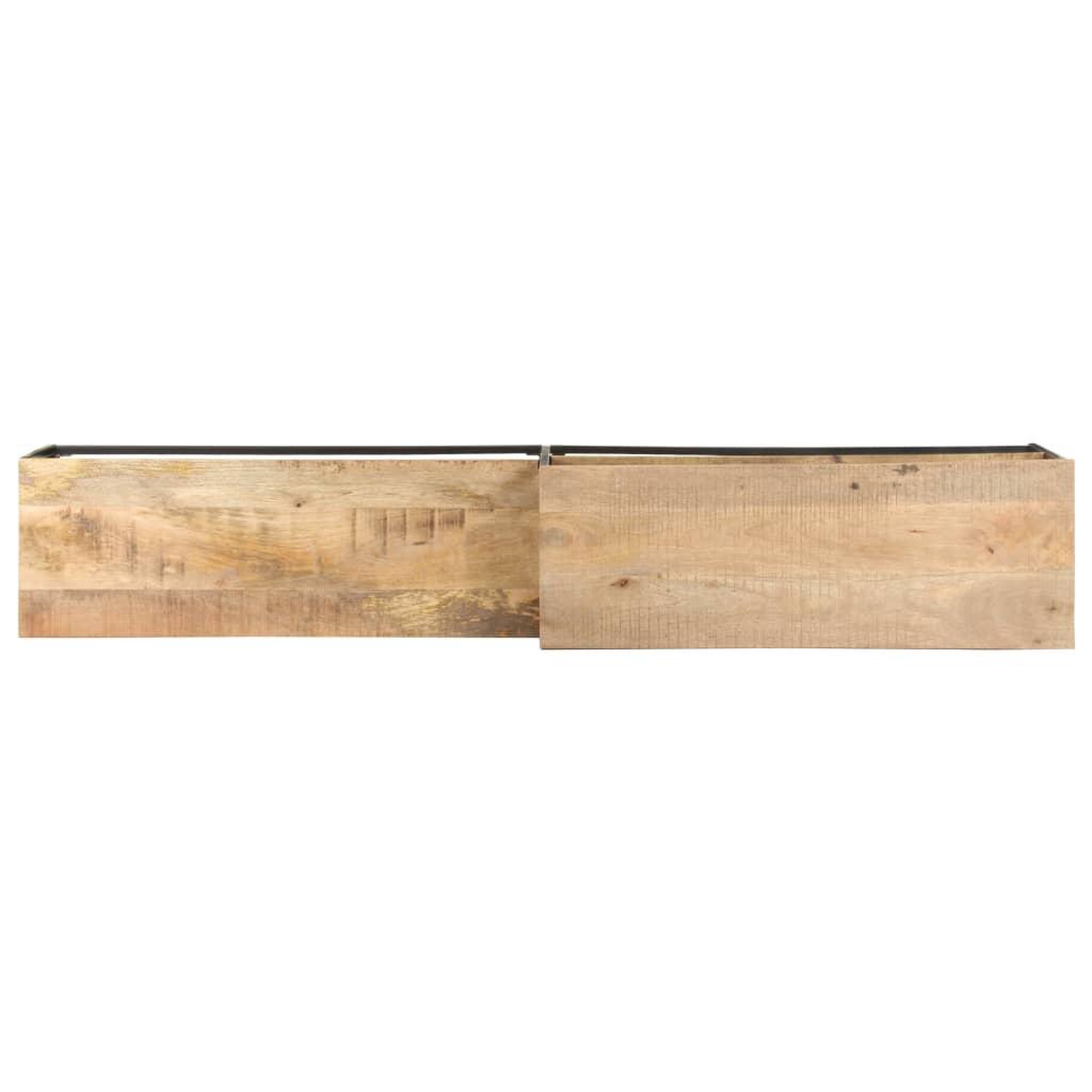 Voir la diapositive 5 : VIDAXL Meuble TV 180x30x50 cm Bois de manguier brut
