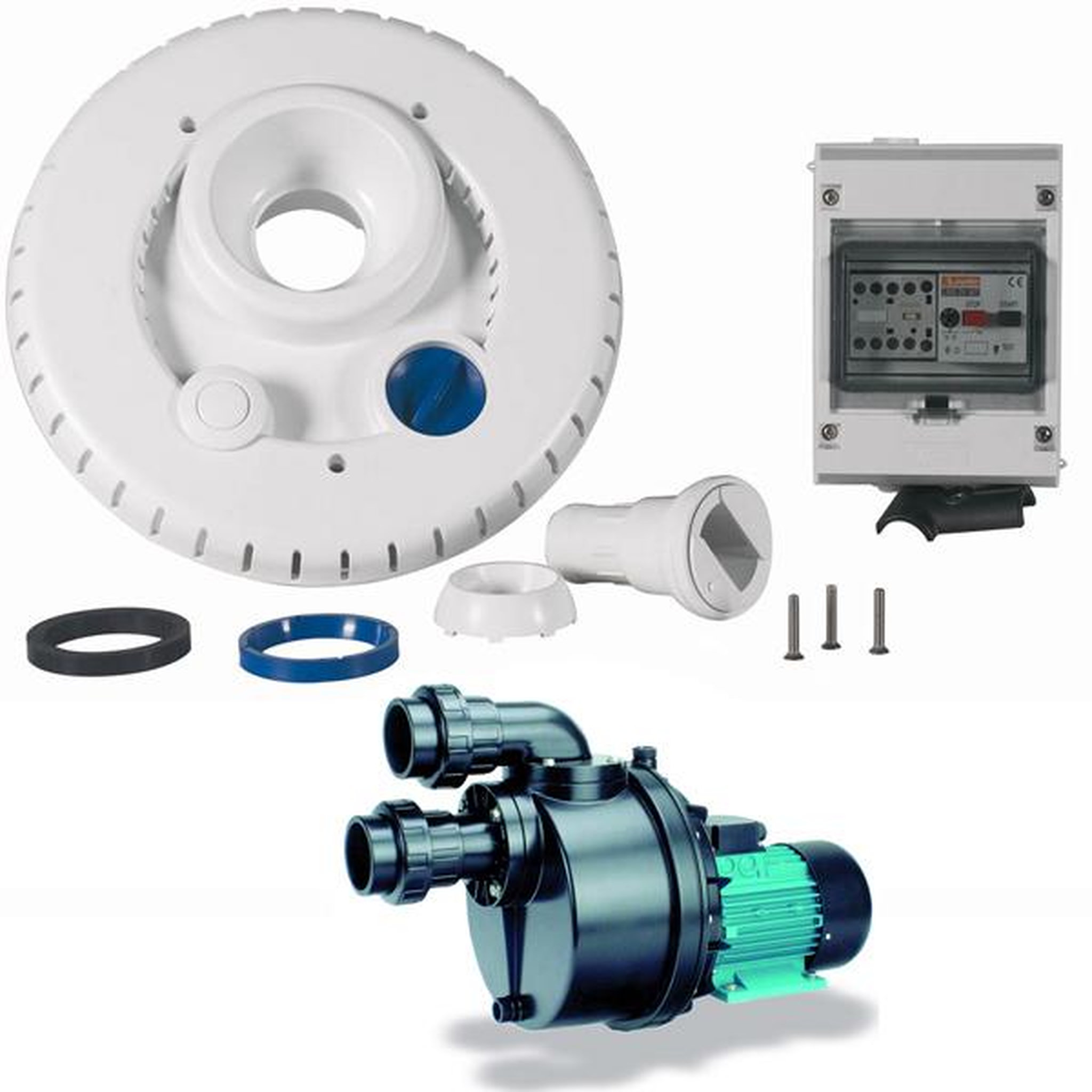 Espa Kit pompe 63m3/h + facade + coffret électrique pour nage à contre courant - NCR2 NADORSELF 300 TRIPHASé