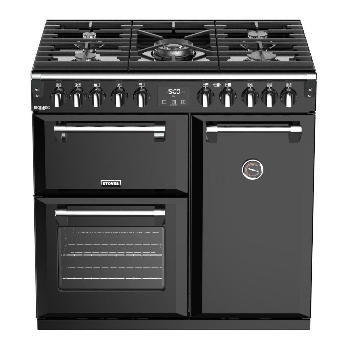 STOVES Piano de cuisson gaz RICHMOND DELUXE 90 DFT NOIR