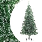 VIDAXL Sapin de Noël artificiel avec neige floquée vert 210 cm