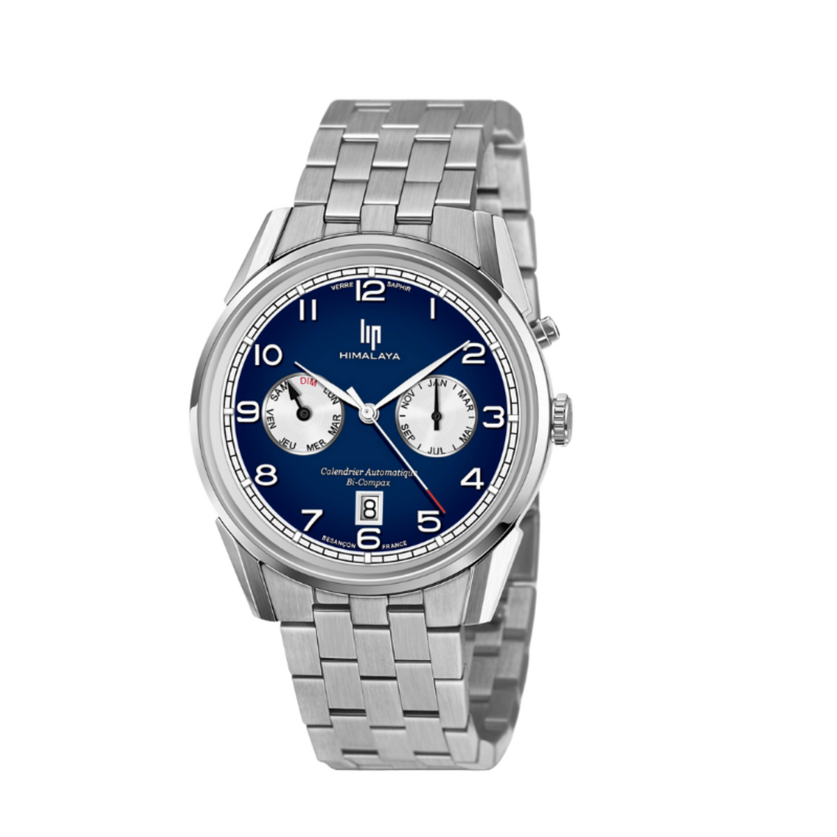 LIP Montre LIP Himalaya 40mm Automatique Calendrier Acier Argent