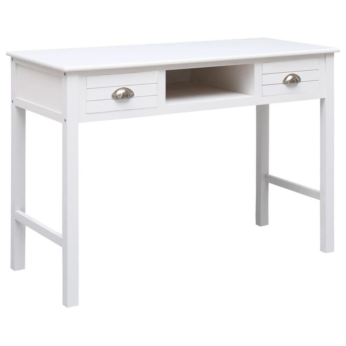 VIDAXL Buffet Blanc 108x45x76 cm Bois de Paulownia massif