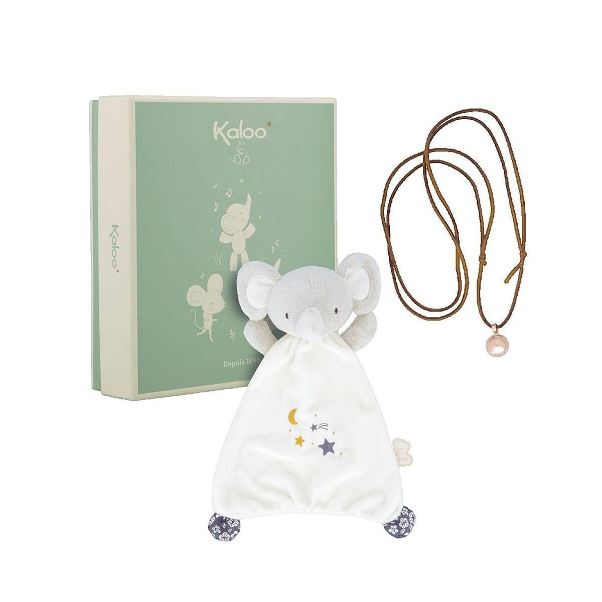 Kaloo Coffret Doudou Kaloo doux et collier bola traditionnel