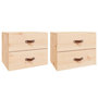 Voir la diapositive 2 : VIDAXL Tables de chevet murales 2 pcs 50x36x40 cm