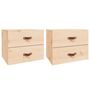 Voir la diapositive 2 : VIDAXL Tables de chevet murales 2 pcs 50x36x40 cm