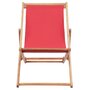Voir la diapositive 2 : VIDAXL Chaise pliable de plage Tissu et cadre en bois Rouge