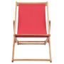 Voir la diapositive 2 : VIDAXL Chaise pliable de plage Tissu et cadre en bois Rouge