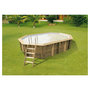 Voir la diapositive 2 : UBBINK Piscine hors sol bois octogonale - 300x490x120cm - Liner Beige - Liner Beige -SUNWATER