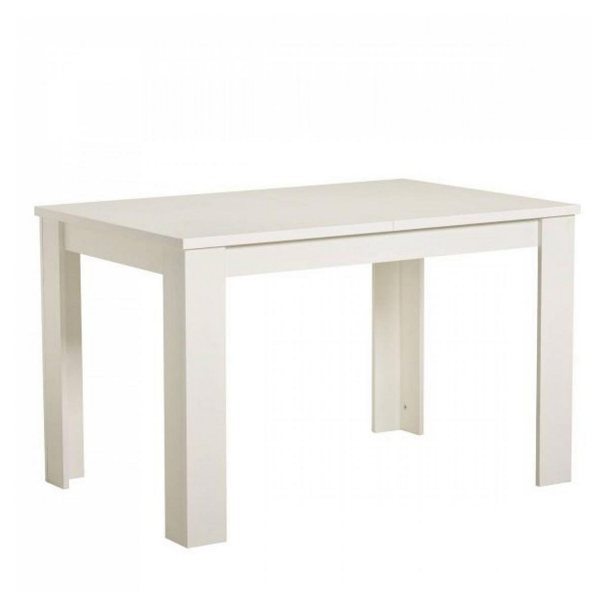 HomeStyle4U Table à Manger Extensible Blanche 120x80 cm pour 6 Personnes - Design Élégant et Pratique