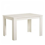 HomeStyle4U Table à Manger Extensible Blanche 120x80 cm pour 6 Personnes - Design Élégant et Pratique