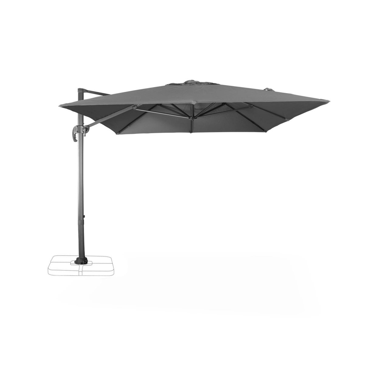 SWEEEK Parasol déporté rectangulaire 3x4m - Wimereux - Parasol excentré inclinable dans 5 positions, rotatif à 360°