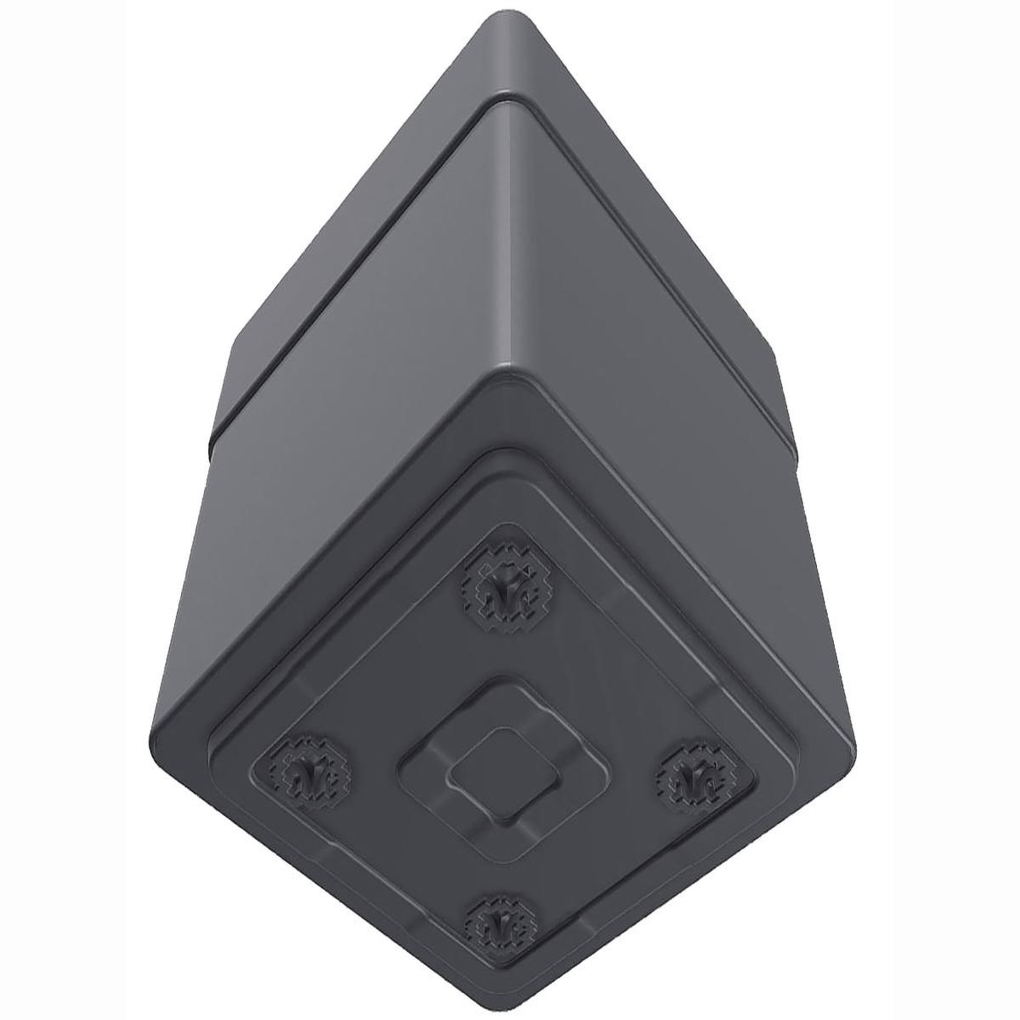 Voir la diapositive 2 : Eda Pot de fleur carré carel gris anthracite 39 x 39 x 39 cm - eda