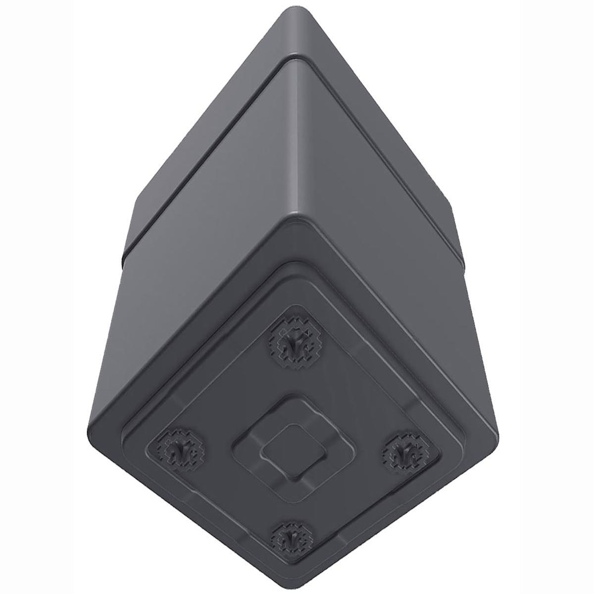 Eda Pot de fleur carré Carel gris anthracite 39 x 39 x 39 cm - Eda