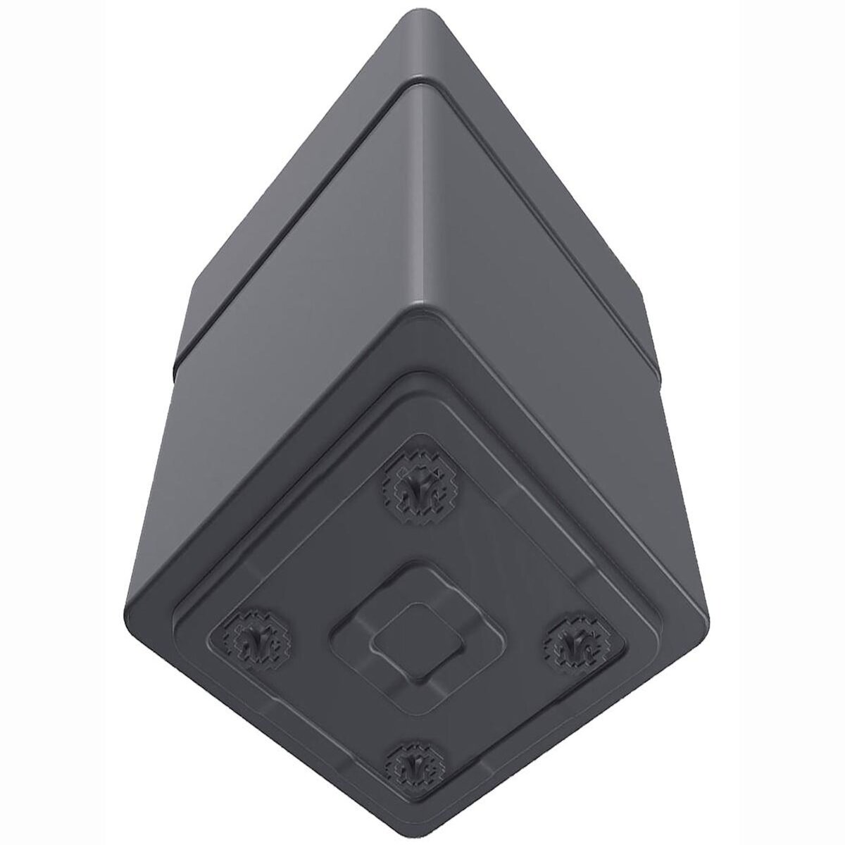 Eda Pot de fleur carré Carel gris anthracite 39 x 39 x 39 cm - Eda