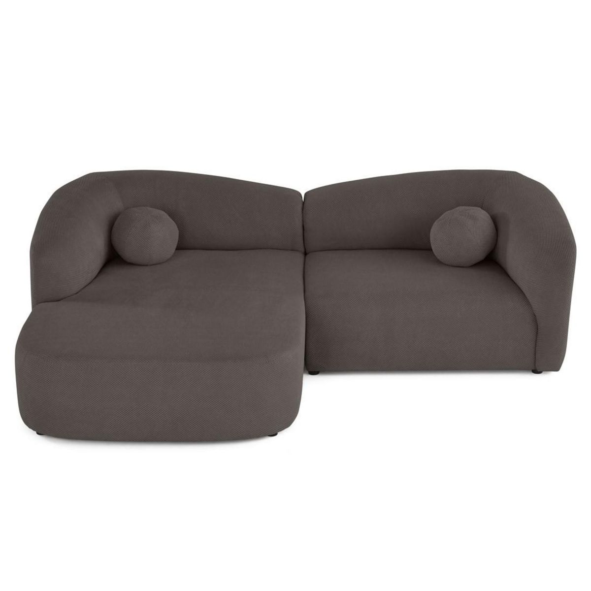 LISA DESIGN Charles - canapé d'angle gauche 4 places en velours texturé