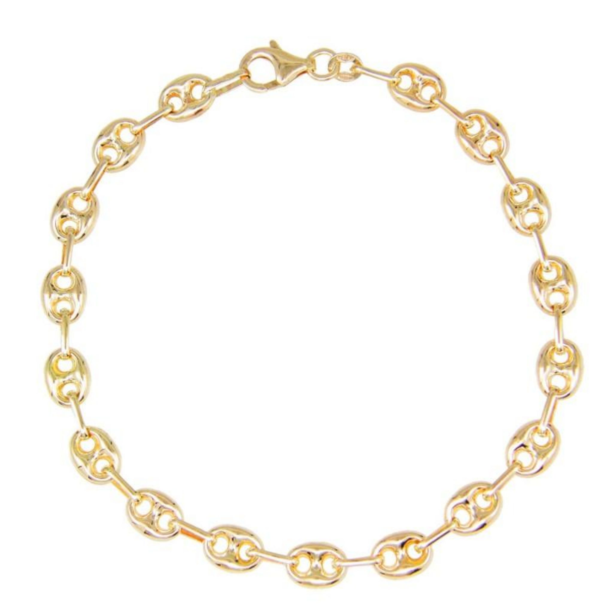 L'ATELIER D'AZUR Bracelet Or Jaune Maille Grain de Café - Femme