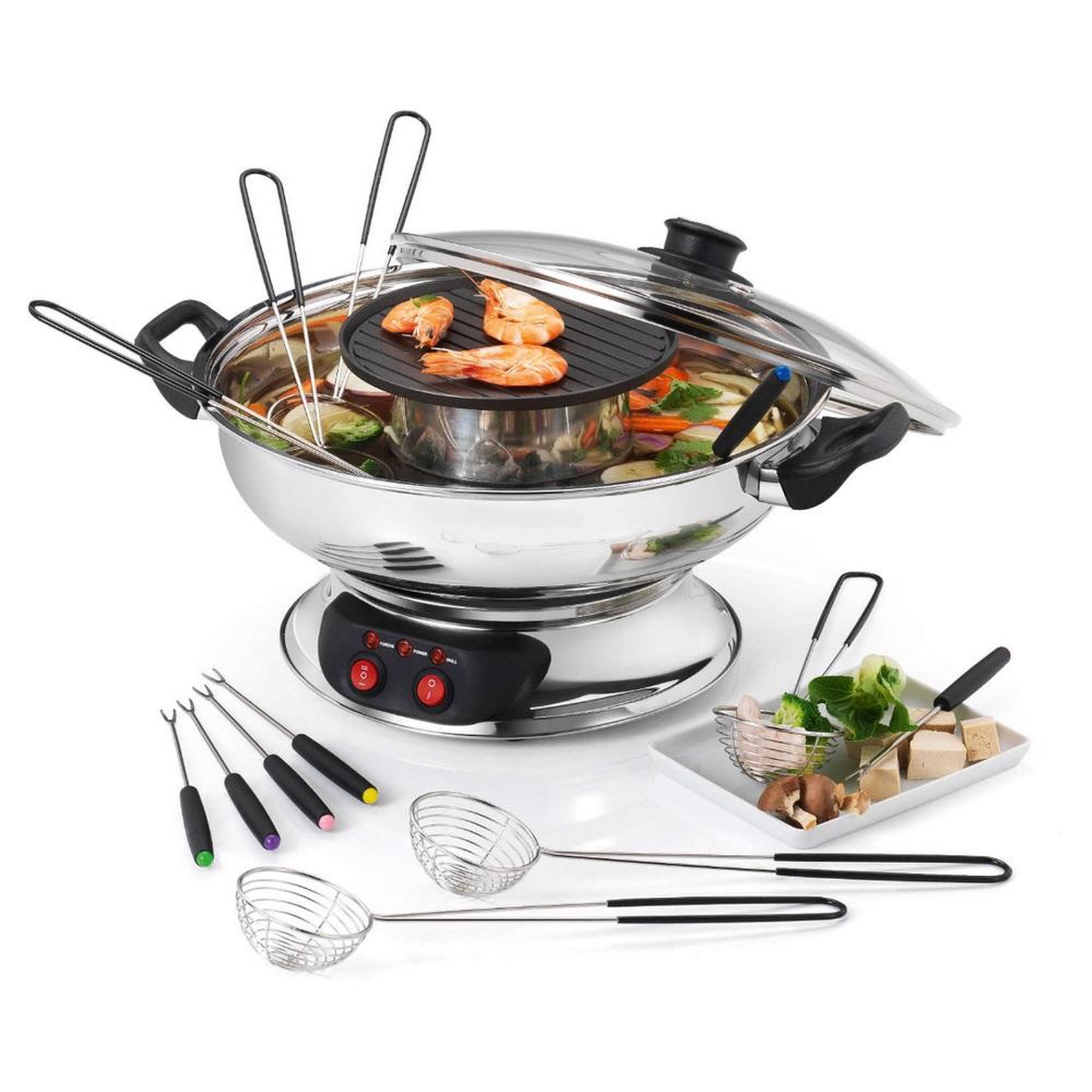Voir la diapositive 2 : Kitchen chef Service à fondue 1950w 6 fourchettes - kcpfondasia