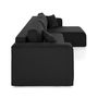 Voir la diapositive 4 : BEST MOBILIER Topaze - canapé d'angle déhoussable réversible 4 places en velours
