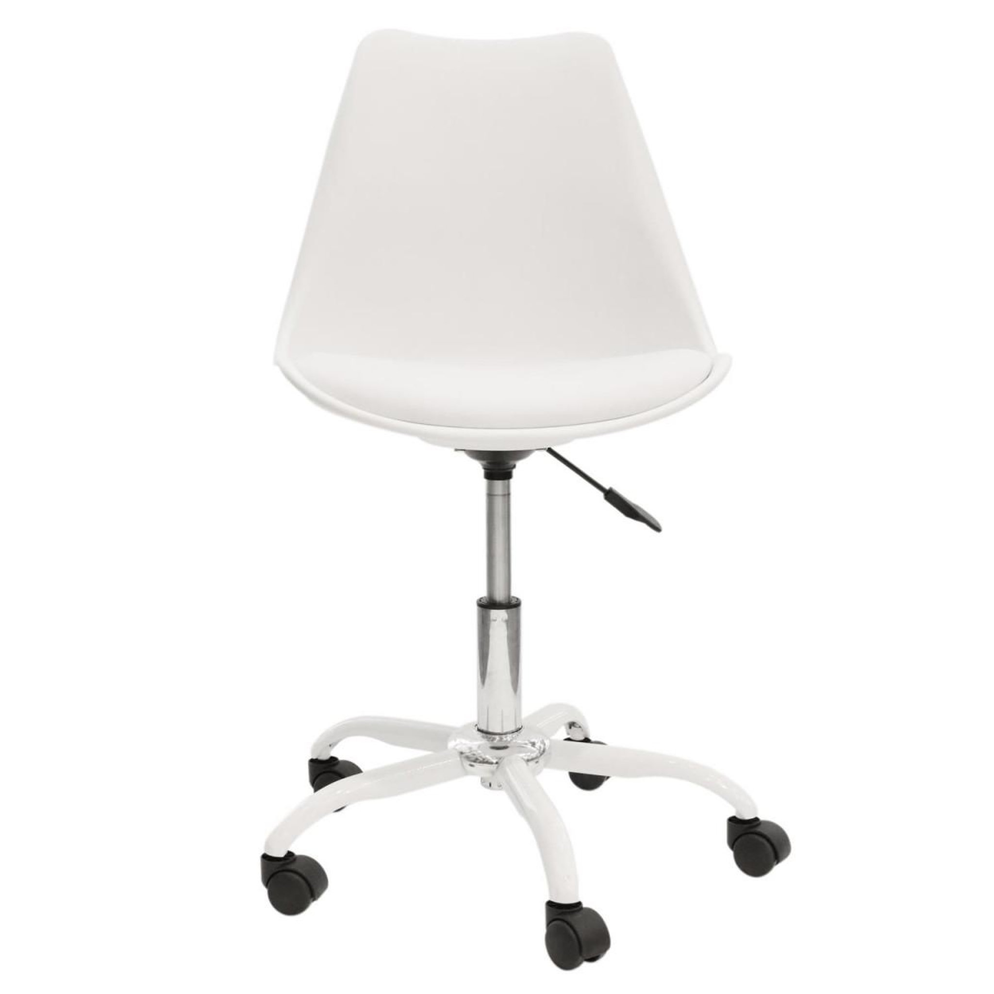 Voir la diapositive 4 : The Home Deco Factory Lot de 2 chaises à roulettes  kiruna  92cm blanc