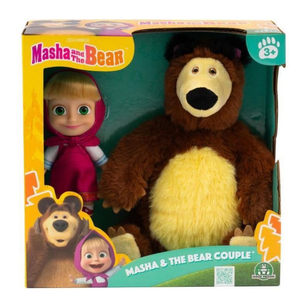GENERIQUE Coffret poupée et peluche - MASHA AND THE BEAR - Masha 12 cm et Michka 20 cm - a partir de 3 ans - MHA21