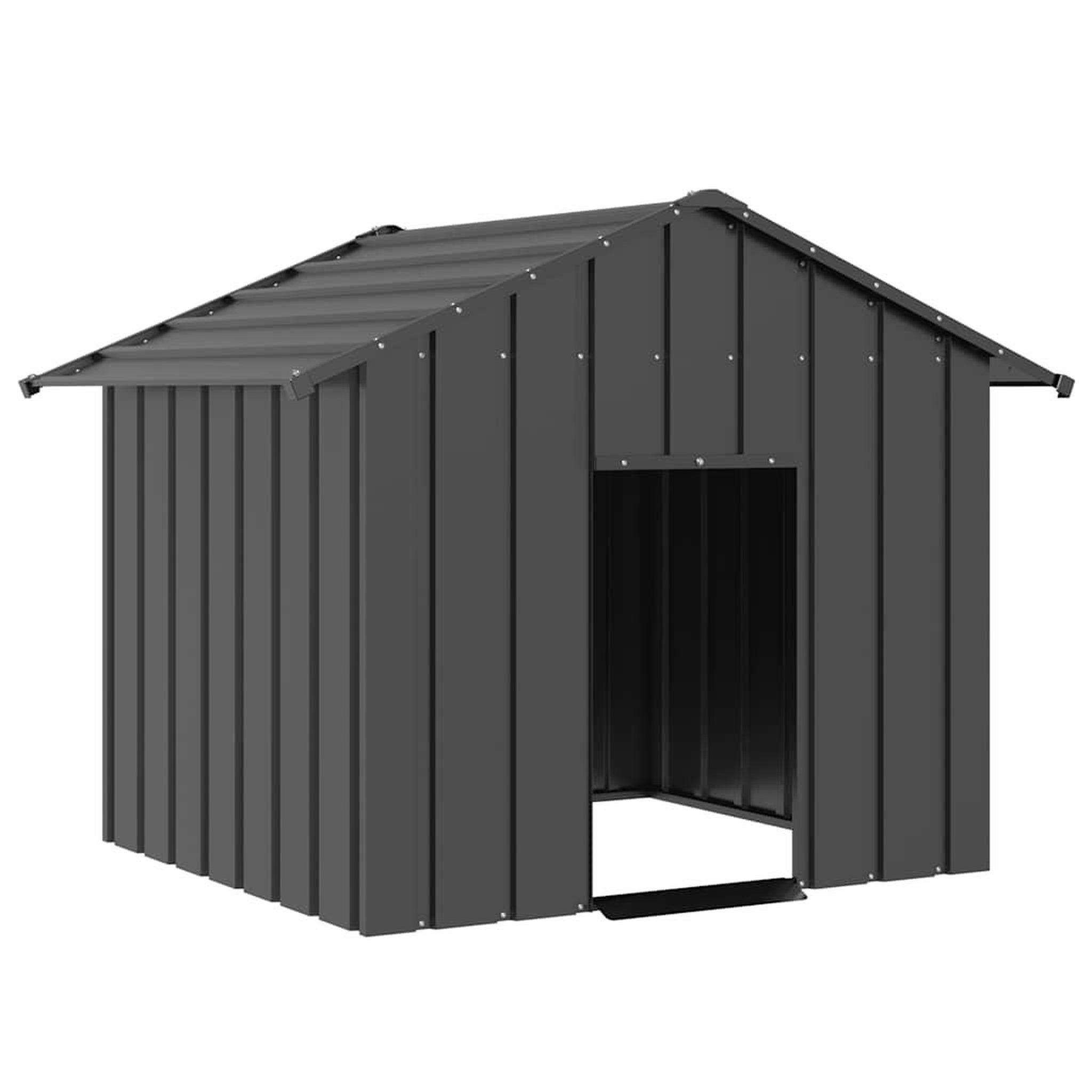 VIDAXL Niche pour chien avec toit noir 131x101x102 cm acier galvanise