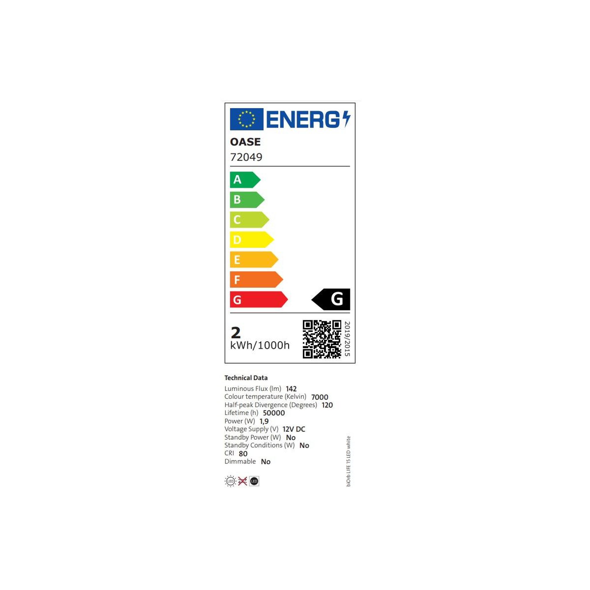Voir la diapositive 2 : Oase Aquarium 15l led contours blanc - life 15 led white