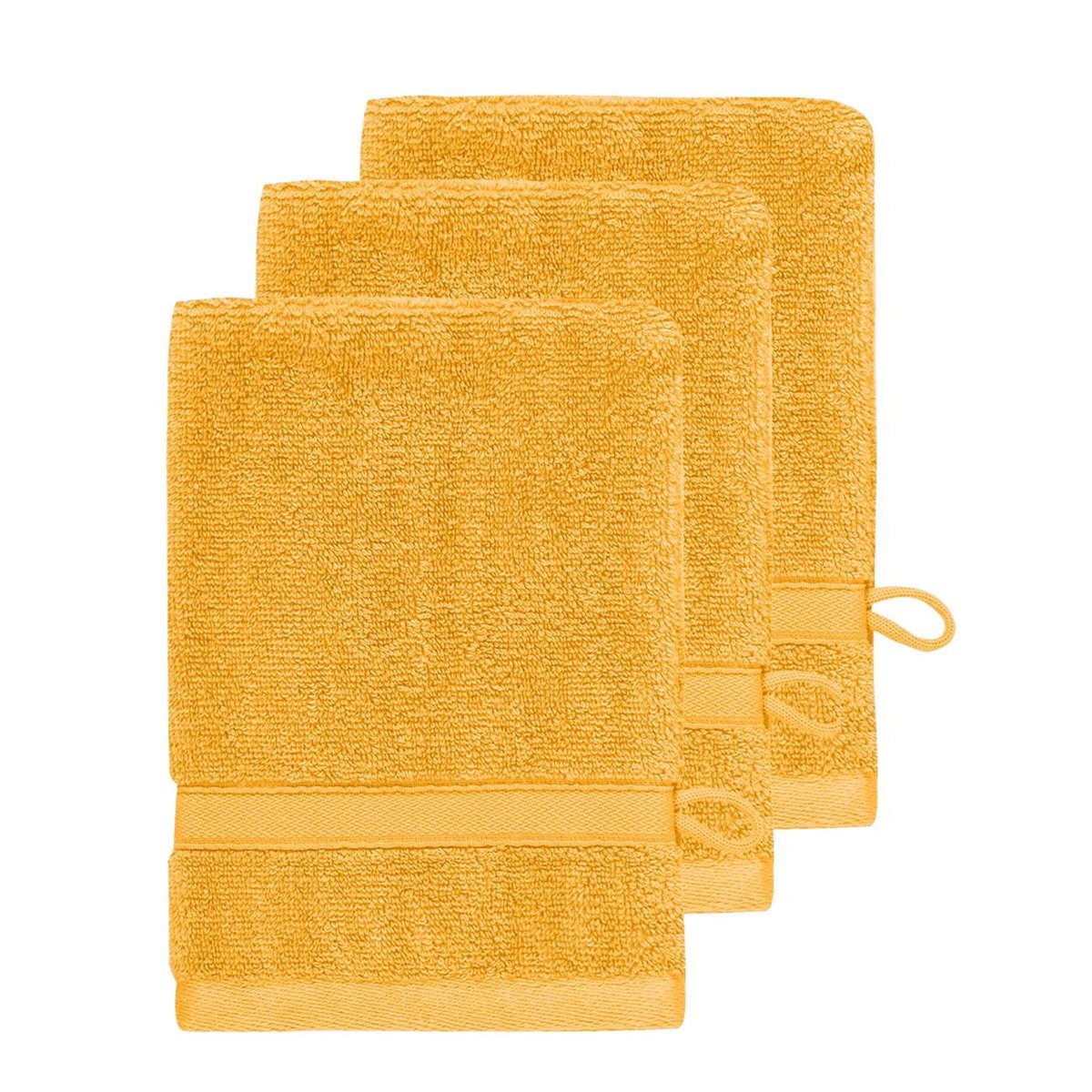 Sensei Maison Lot de 3 gants de toilette 600 g/m² SENSILK - 16x22 cm