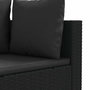 Voir la diapositive 5 : VIDAXL Salon de jardin 5 pcs avec coussins noir resine tressee