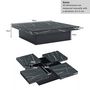 Voir la diapositive 4 : MERAX Table Basse Avec 4 Compartiments En Carré 90 X 90 X 25 Cm Noir