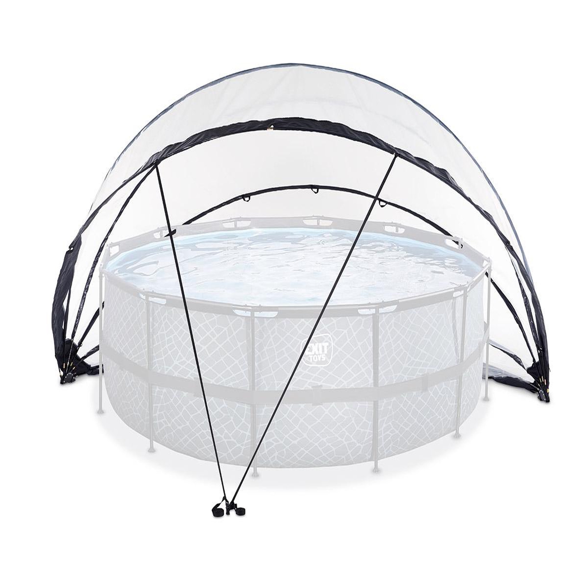 Voir la diapositive 6 : EXIT TOYS Dôme de piscine Ø 5,50 m avec fixation au sol - Exit Toys